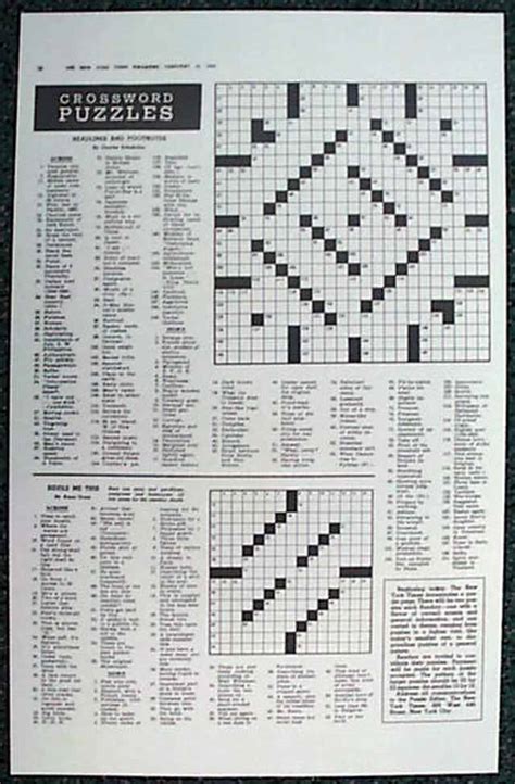 first nyt crossword